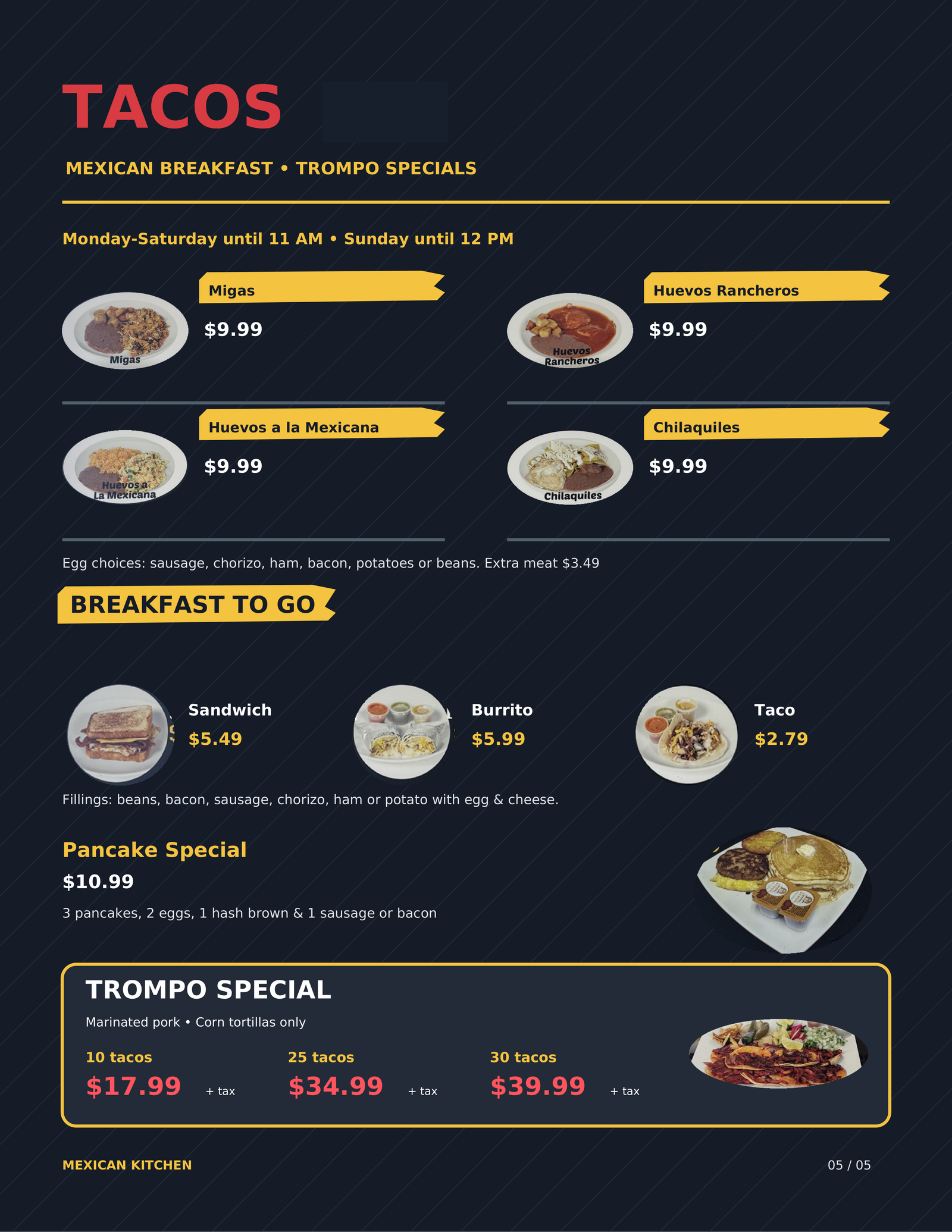 TACOS menu page 5